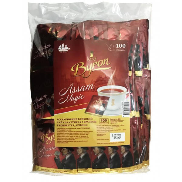 

Чай чорний Lord Byron Assam Magic 100 пакетів у конвертах.