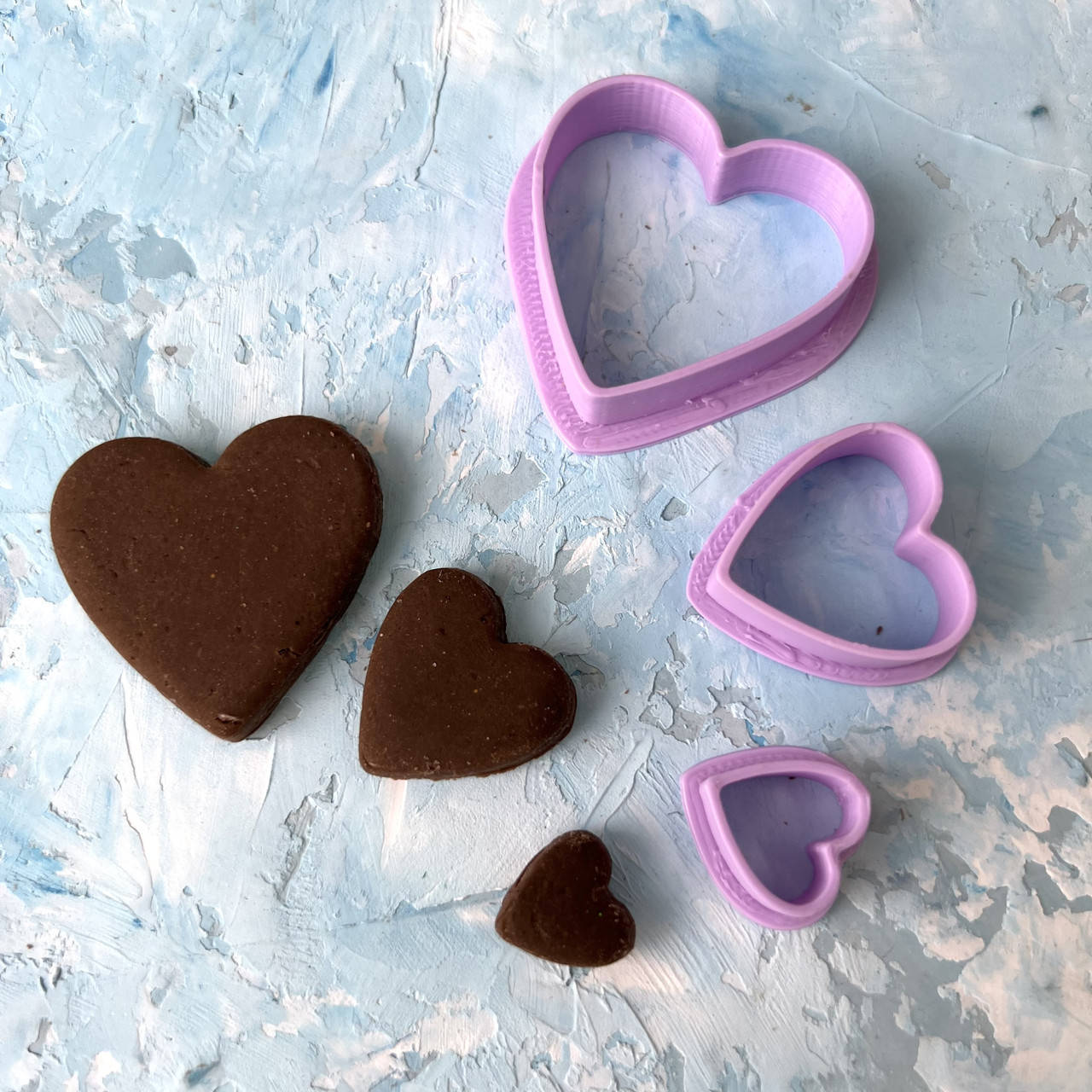 

Вирубки "Серця набір #1" / Вырубка - формочка для пряников "Сердца набор #1"