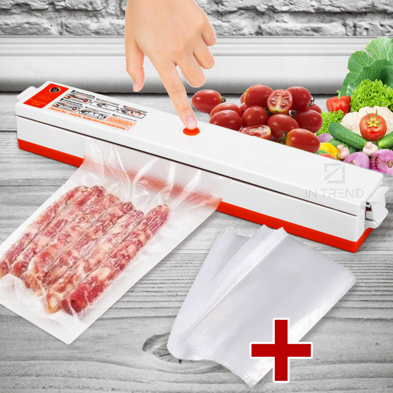 

Бытовой вакуматор FreshpackPro VACUUM White домашний ручной вакумный упаковщик для дома + пакеты вакууматора