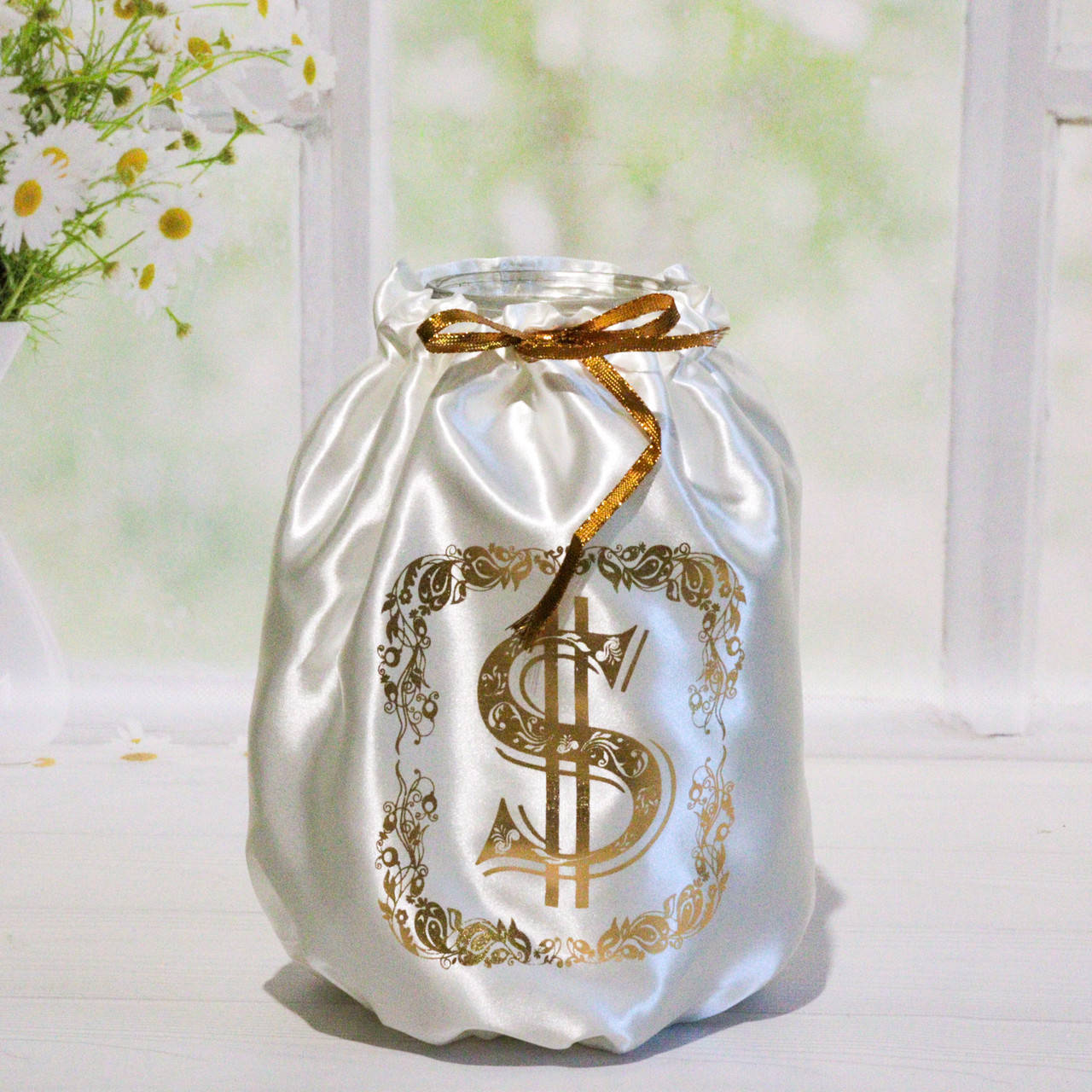 

Топ! Свадебный Мешочек для сбора денег 29х26 см, Белый