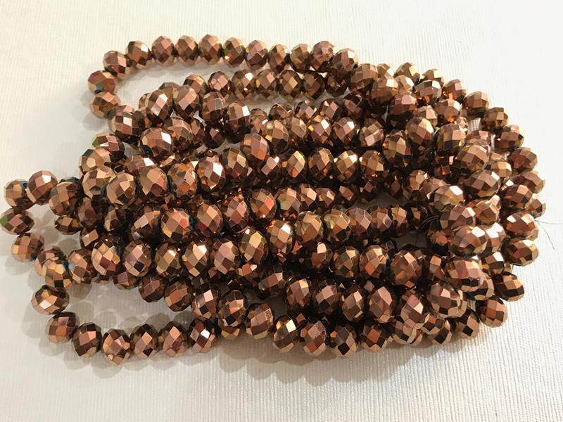 

Бусина стекло, гранёнка, хрусталь, 8 мм