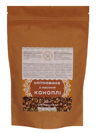 

Клетчатка из семян конопли, 200 г, Эколия