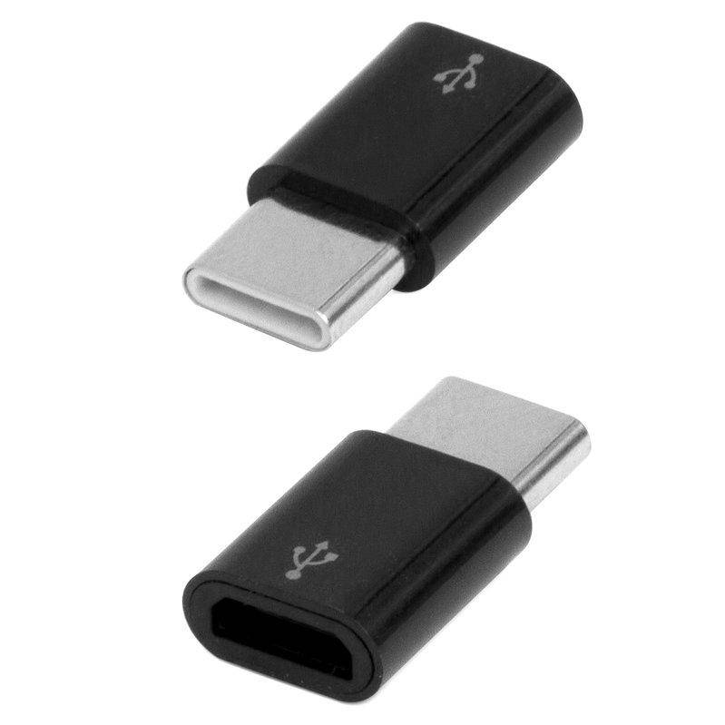

Адаптер, USB тип-C, micro-USB тип-B, чорний, Черный
