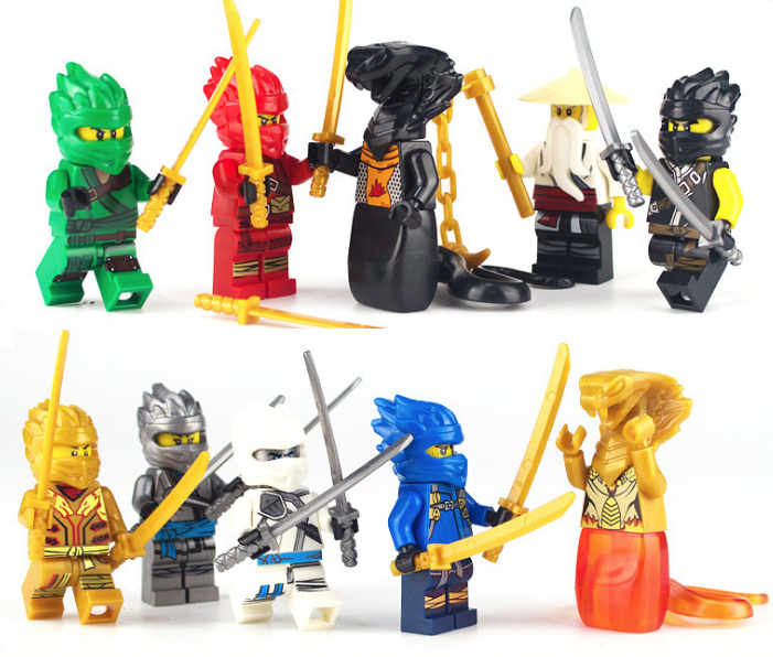 

Фигурки ниндзяго ninjago Лего Lego асфира Чар Мастер Ву Сенсей Ву ллойд кай Золотой ниндзяКоул Зейн Джей