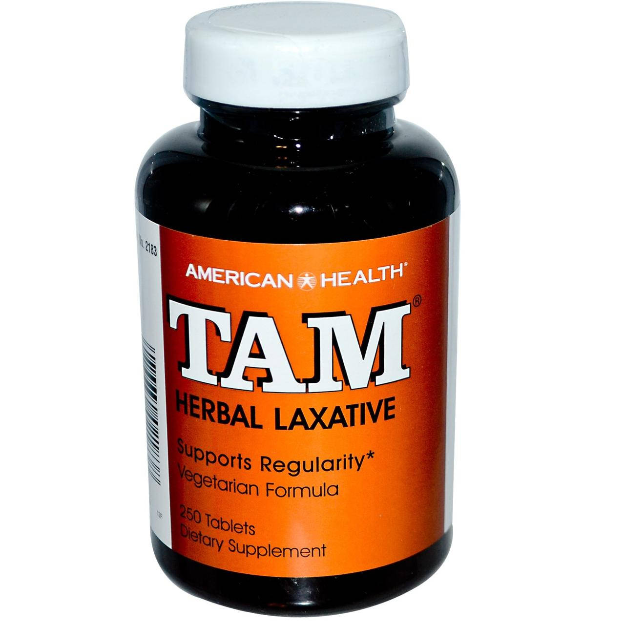 

American Health, TAM, растительное слабительное, 250 таблеток
