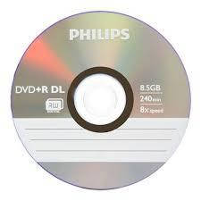 

Диски DVD+R DL 8,5 GB Philips DL двухслойные диски