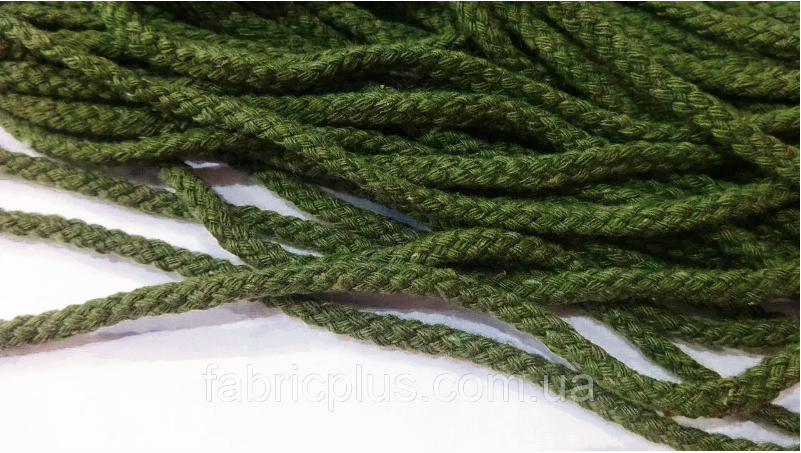 

Шнур х/б для толстовок и худи 6 мм хаки