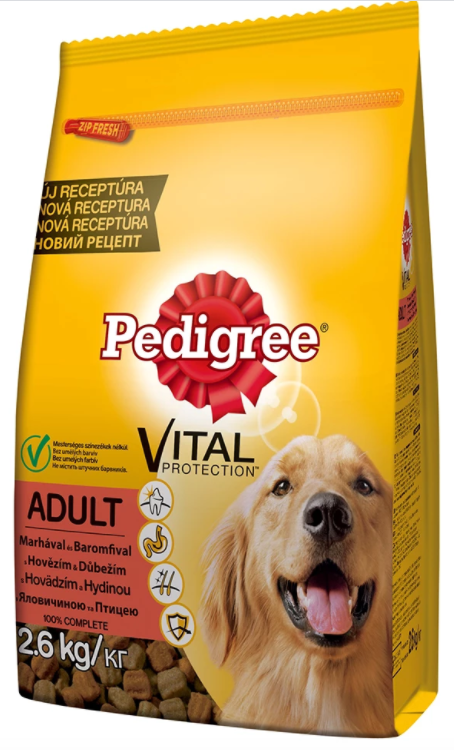 

Сухой корм с Говядиной и птицей для собак 2.6 кг Pedigree Педигри