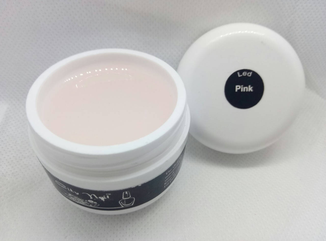 

Строительный гель для наращивания ногтей Led pink ТМ CityNail прозрачный, Розовый