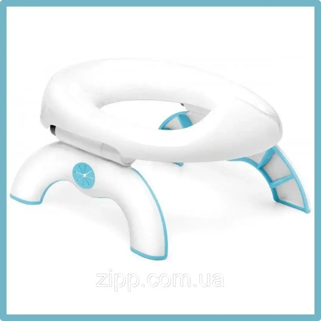 

Детский дорожный туалет 2 in 1 Go Potty blue| Накладка на унитаз, Белый