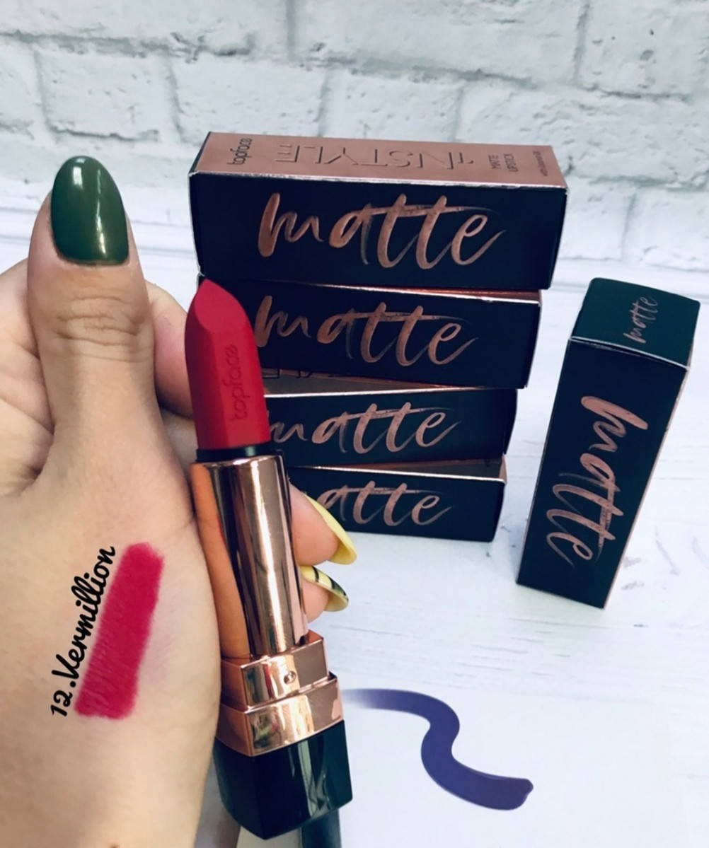 

Матовая помада для губ TopFace Instyle Matte PT-155 12 Vermillion