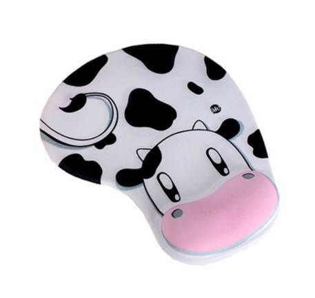 

Игровой коврик для мыши, в форме коровки с подставкой для запястья