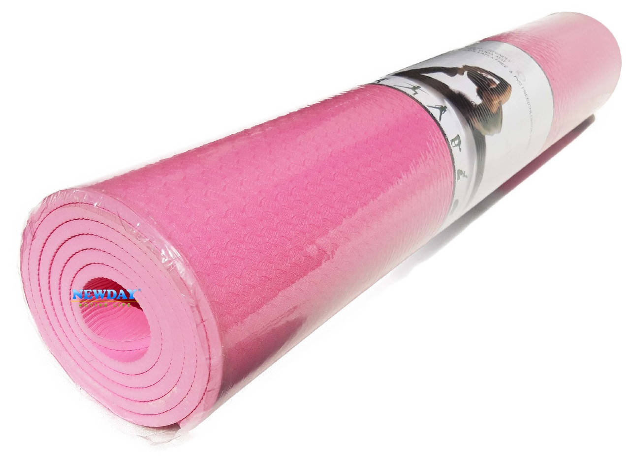 

Коврик для йоги и фитнеса TPE-TC 1830х800х9мм, розовый