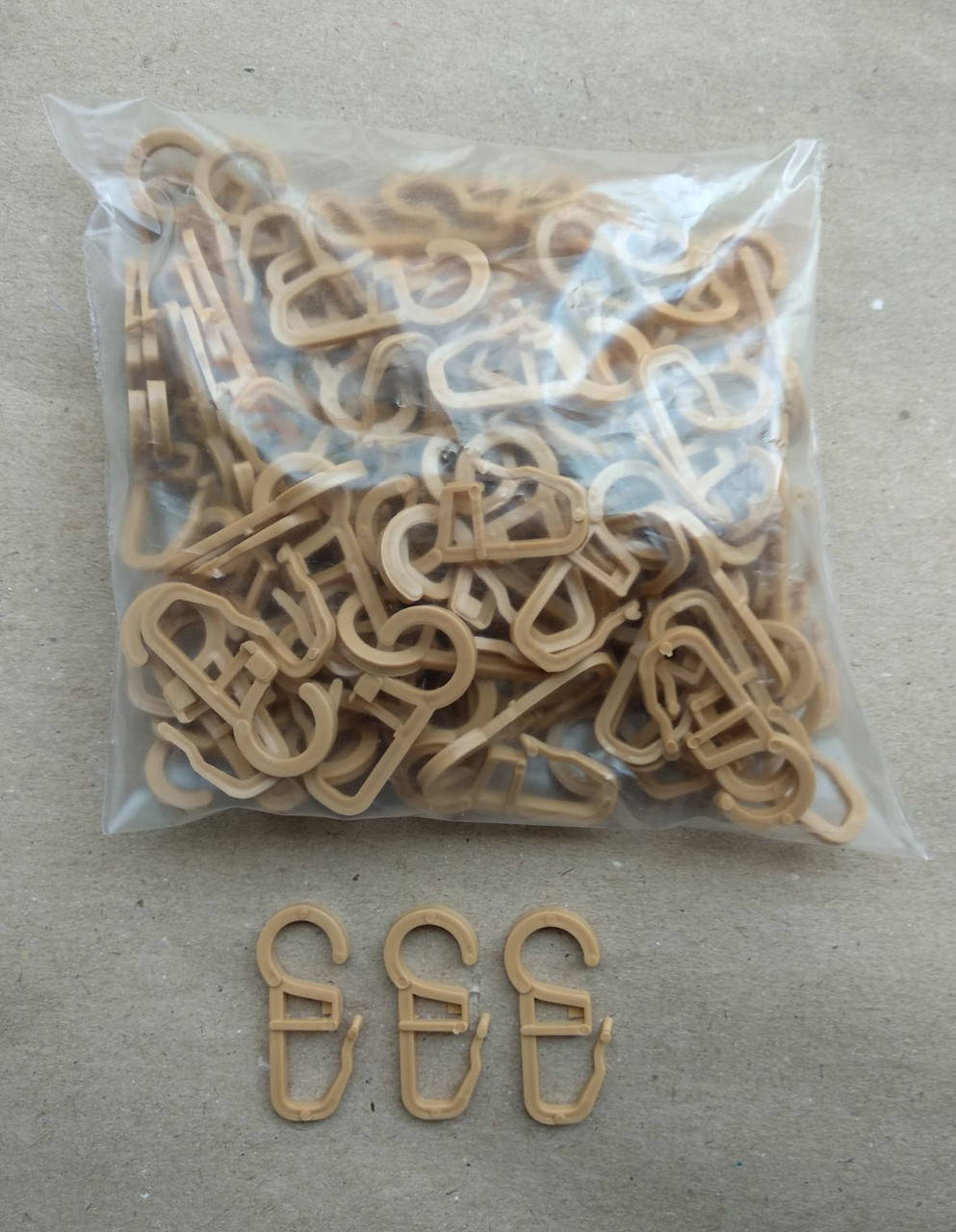 

Крючки для карниза 100 штук, Коричневый