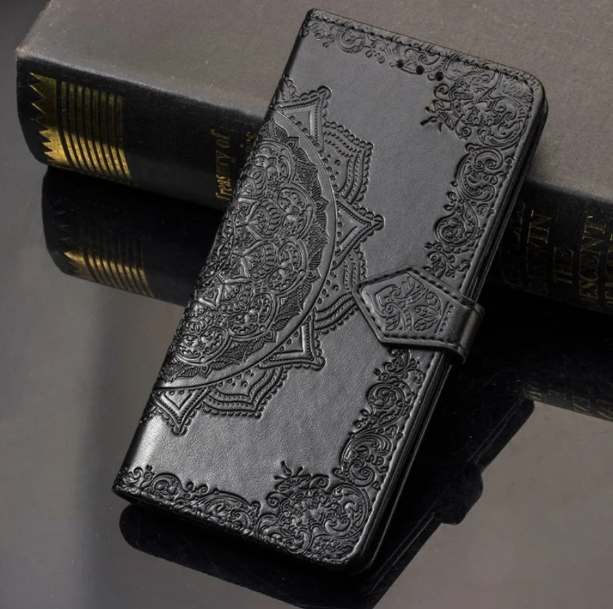 

Чехол книжка Mandala для Samsung Galaxy A50 / A30s кожаный (Разные цвета) Черный