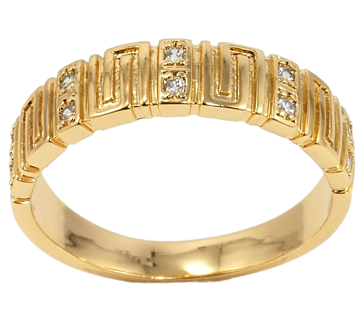 

Кольцо Xuping Позолота 18K "Узор с вставками циркония" р.17,17.5