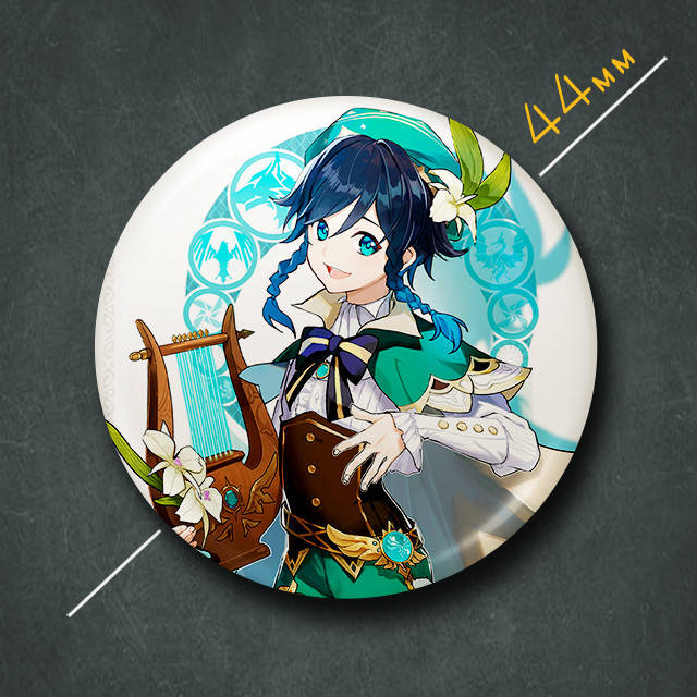 

"Венти (Геншин / Genshin)" значок круглый на булавке Ø44 мм