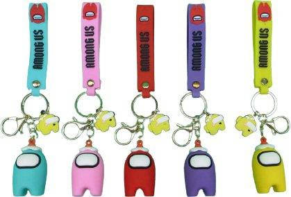 

Брелок силиконовый " AMONG US" с хлястиком