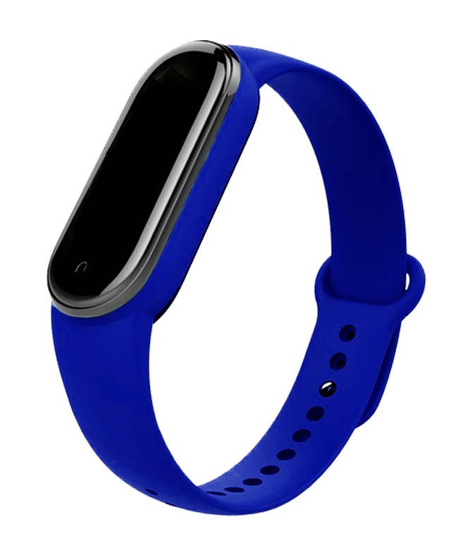 

Mi band 5 ремешок ми бенд 6 силиконовый королевский синий