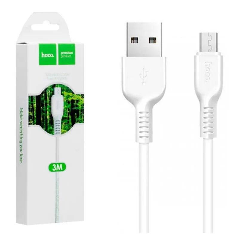 

Кабель Hoco x20 USB Lightning 3м провод для зарядки телефона айфона лайтинг белый