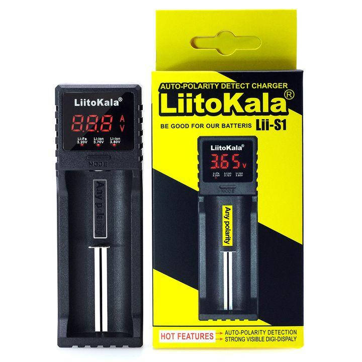 

ЗЭУ liitokala S1 с дисплеем универсальная (14500/16340/18650/26650) USB