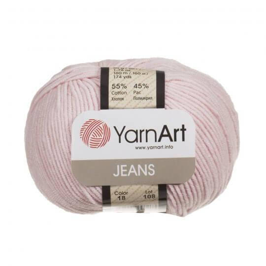 

Хлопковая пряжа YarnArt Jeans 18 бледно-розовый (ЯрнАрт Джинс)