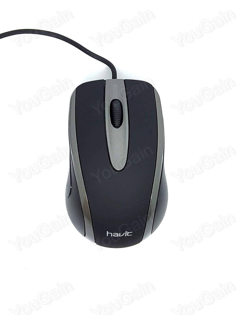 

Проводная мышь HAVIT MS753 USB, (1000 dpi, 1,35 м), Серый