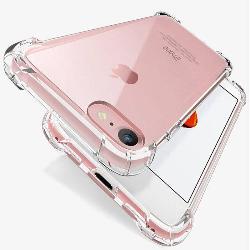 

Силиконовый прозрачный чехол для iPhone 7 8 усиленные углы