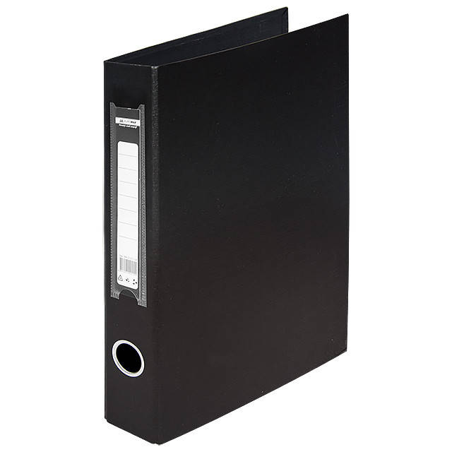 

Папка А4 BuroMax на 2 кольца 4 см двусторонняя черная BM.3101-01, Черный