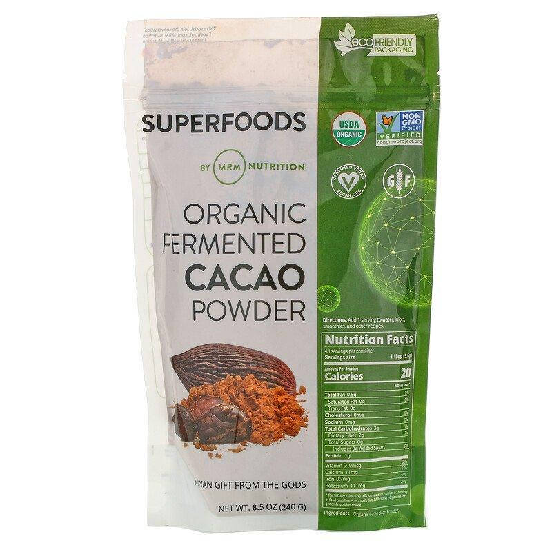 

Органический какао-порошок MRM "Organic Fermented Cacao Powder" ферментированный (240 г)