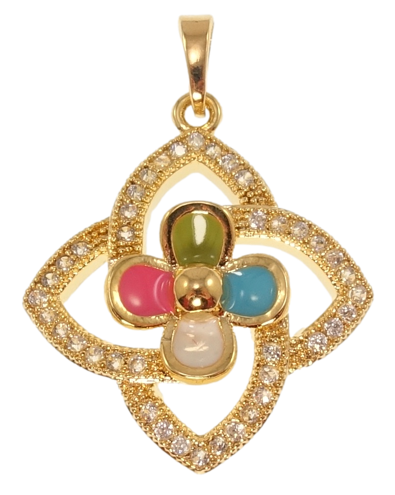 

Кулон Xuping Позолота 18K "Цветок с цветной эмалью" для цепочки до 5мм