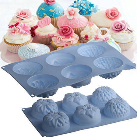 

Силиконовая форма для выпечки кексов А-Плюс 1935 6 ячеек