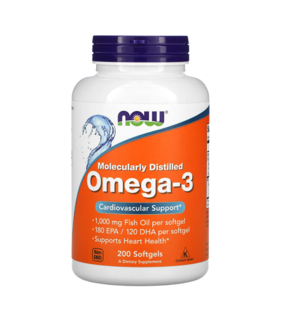 

Омега 3, поддержка сердца, Cardiovascular Support, Now Foods, 200 капсул (NOW-01652)