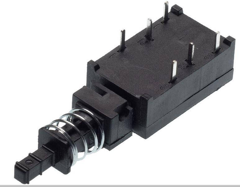 

Кнопка "вкл/выкл" 6А 250V (6 контактов) для кухонной вытяжки