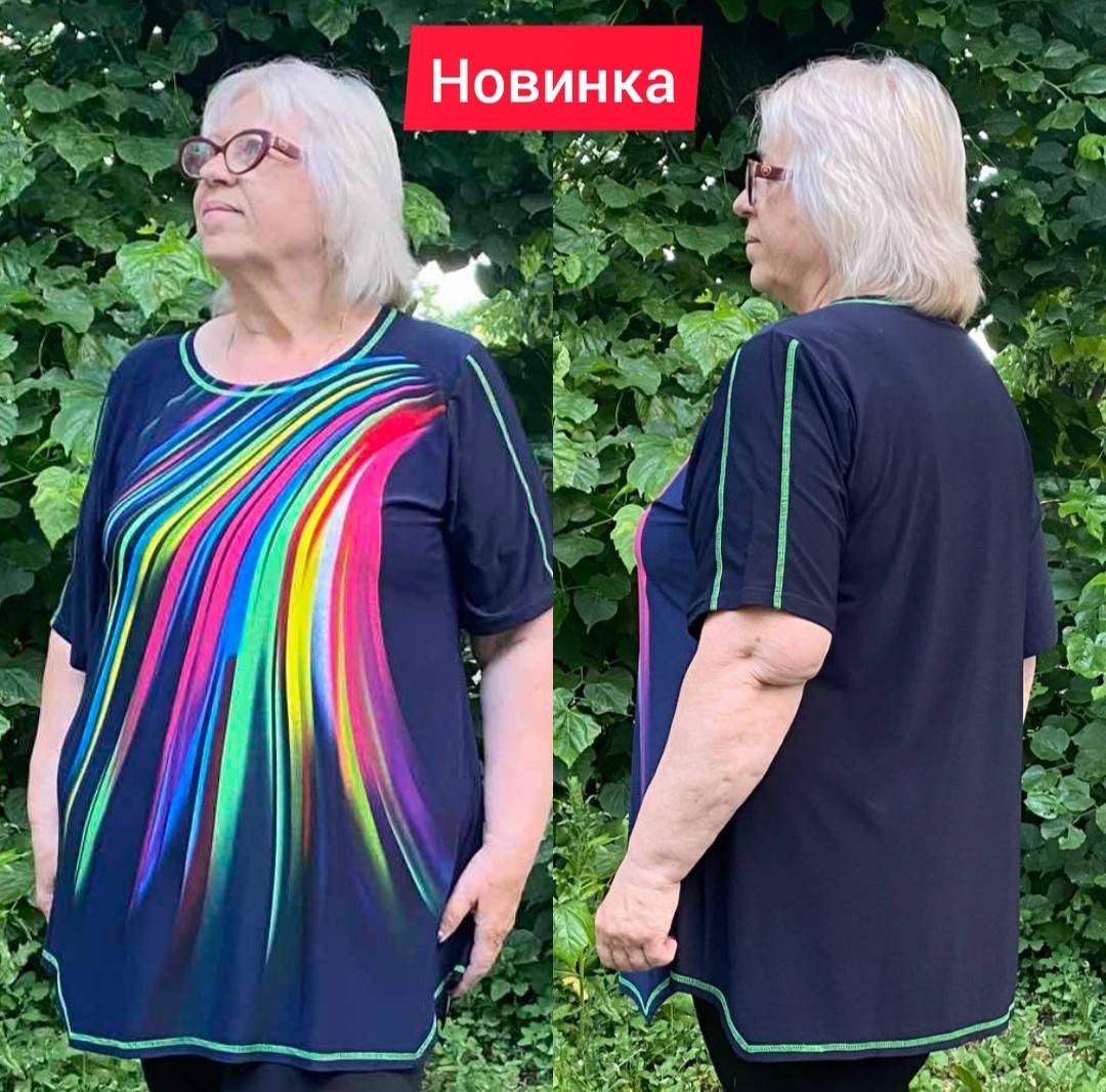 

Летняя яркая туника большого размера, Разные цвета