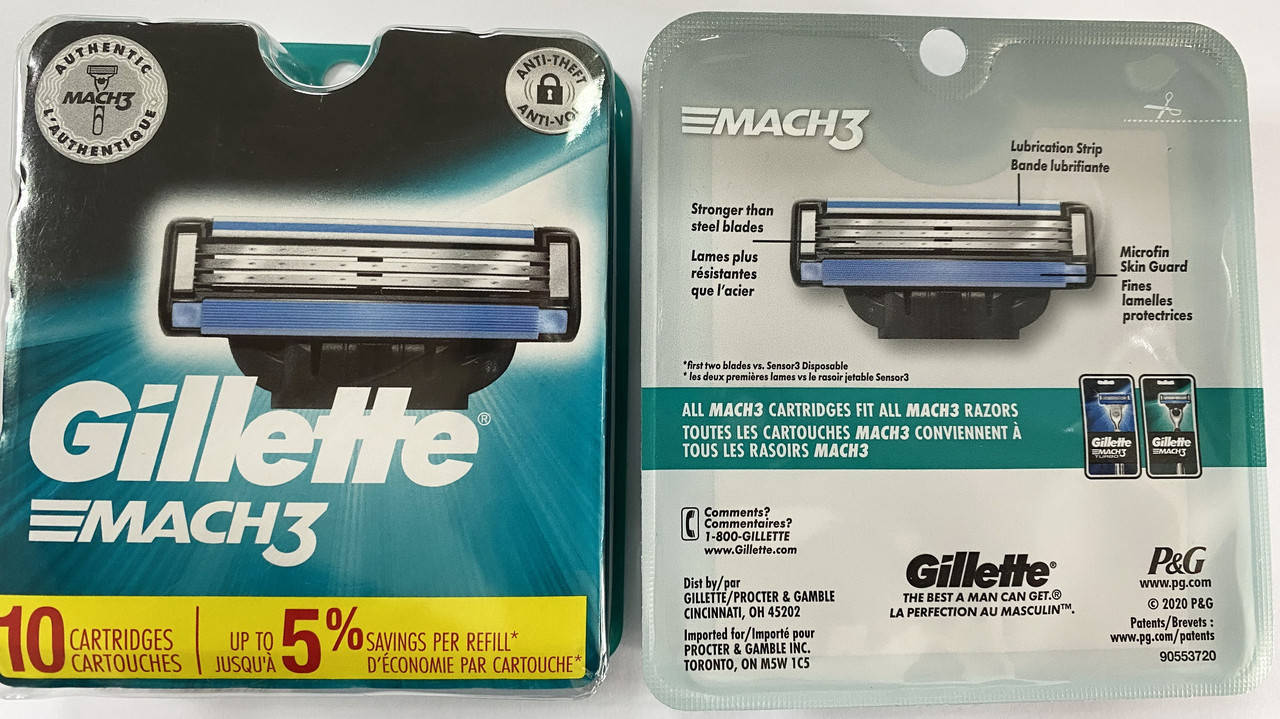 

Gillette Mach3 10шт в упаковці Оригінал 100% США