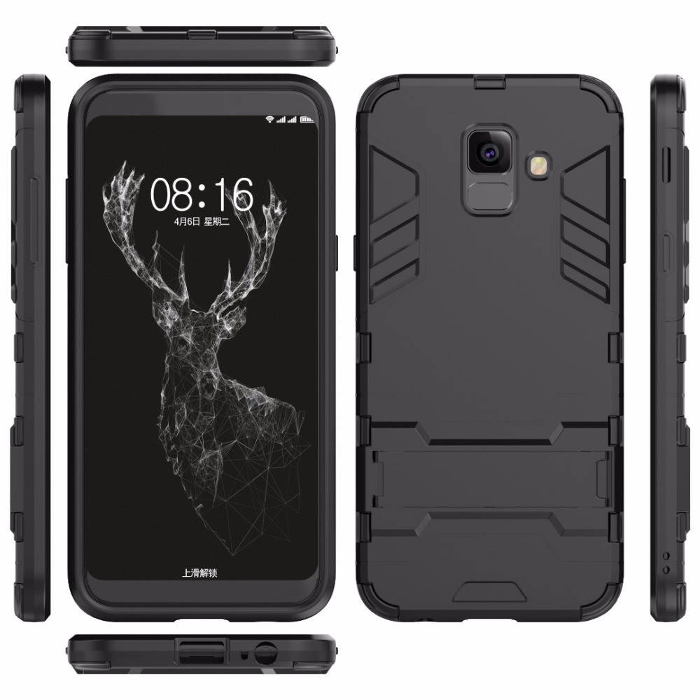 

PC + TPU чехол Metal Armor для Samsung Galaxy A6 2018 ​(6 цветов) чёрный
