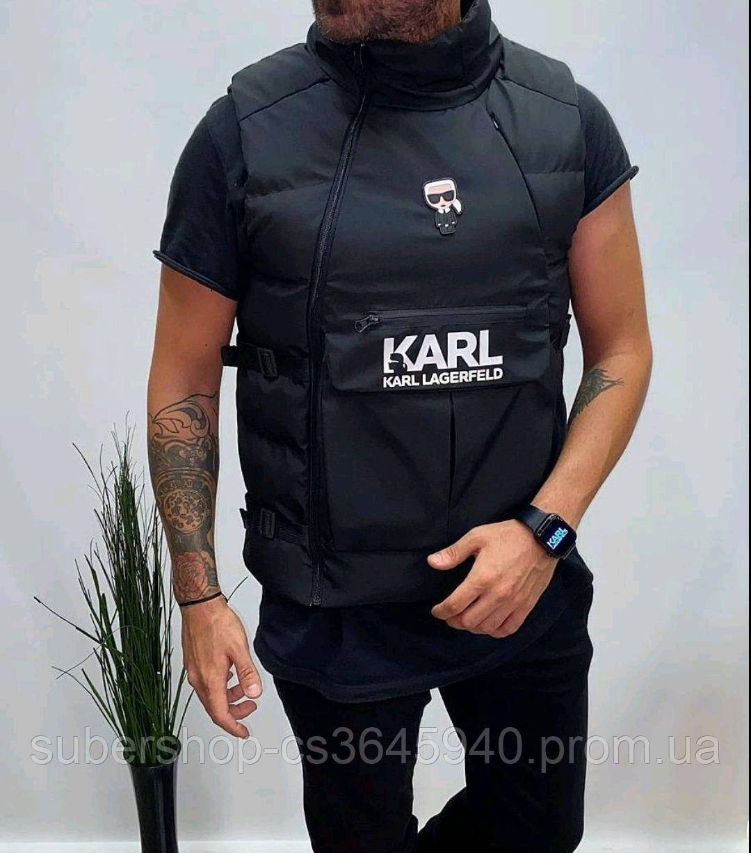 

Мужская жилетка Karl Lagerfeld безрукавка темно-синий жилет безрукавка спортивная Карл