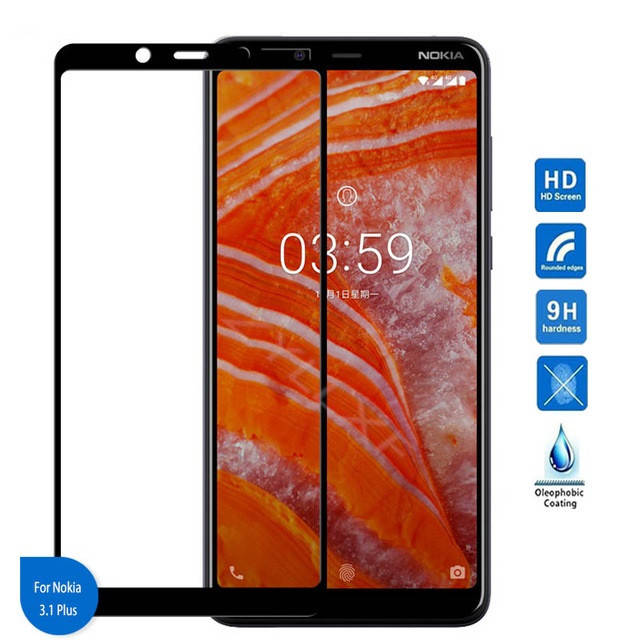 

Защитное стекло для Nokia 3.1 Plus (3 цвета)