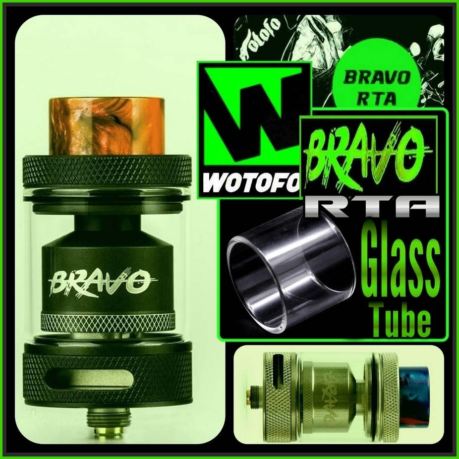 

Wotofo Bravo RTA Glass Tube. Запасная колба 4.5 мл. Стекло.