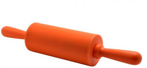 

Скалка силиконовая с вращающимися ручками 23 см