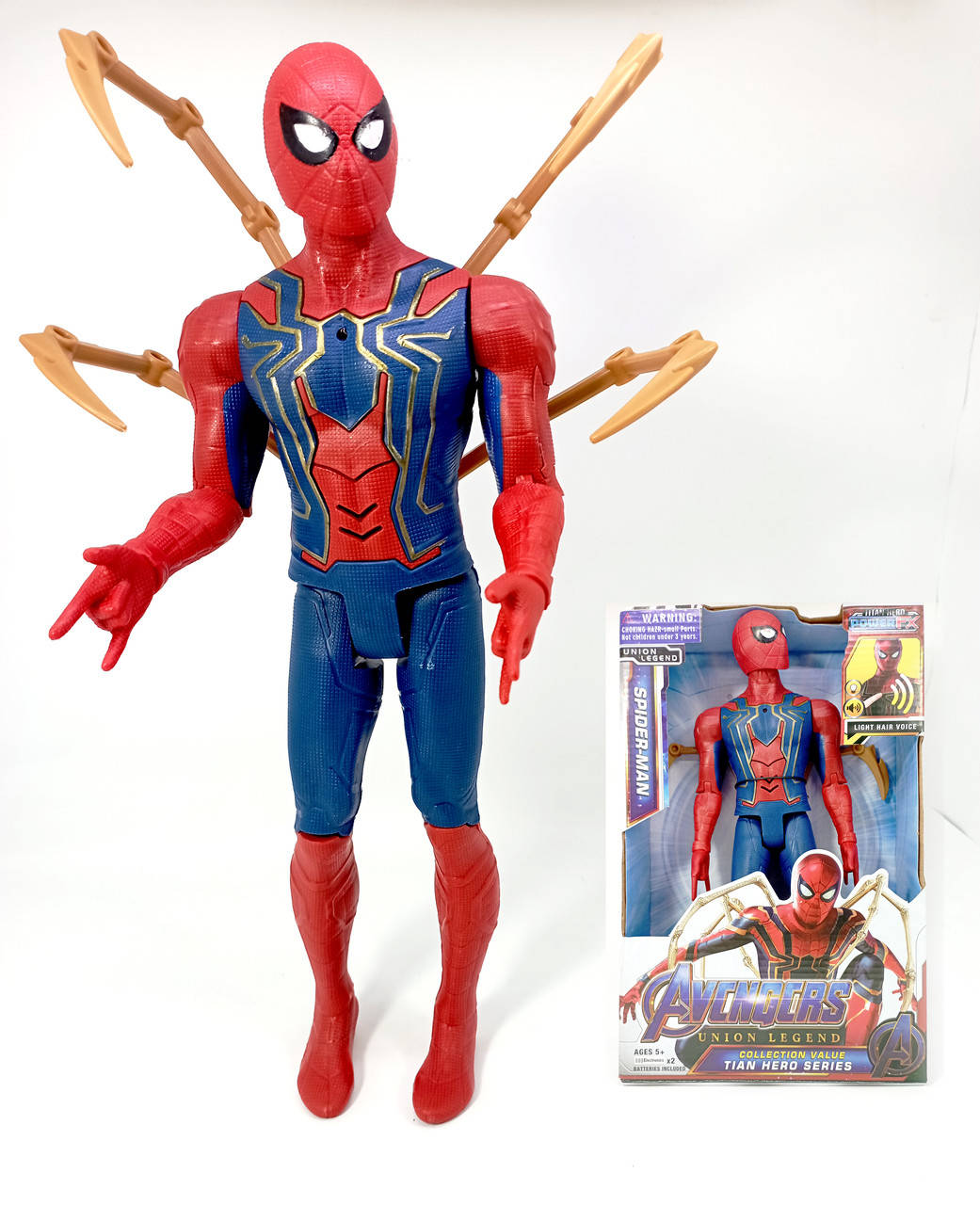 

Фигурка Человек-Паук Spider-Man Marvel " Супергерой. Мстители " 30см со звуком Светом