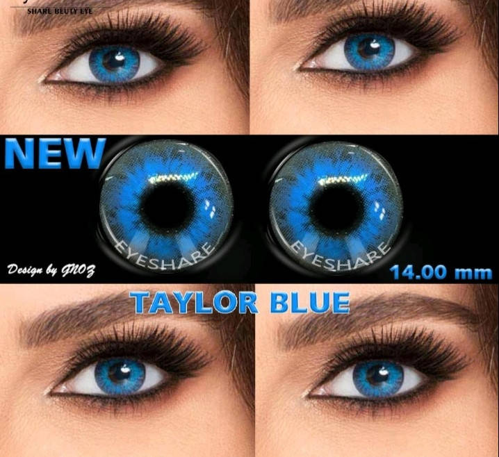 

Цветные линзы для глаз голубые Blue (пара) + контейнер для хранения в подарок