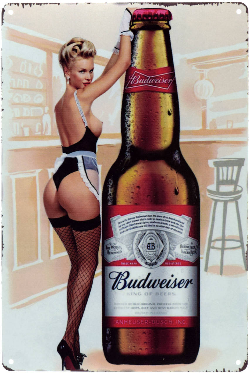 

Металлическая табличка "Budweiser (Girl)" (ms-00733)