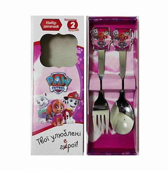 

Набор детских столовых приборов Патруль девочки вилка и ложка (2149)