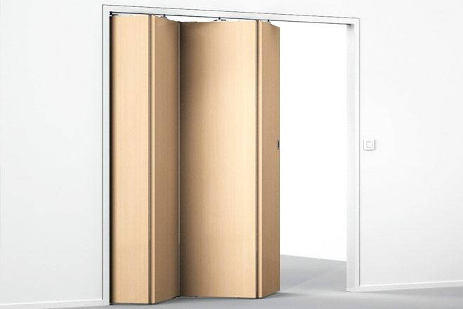 

Комплект фурнитуры Fold 50-K для четырех складных дверей весом дверного полотна до 50 кг с ходовой шиной 3 м