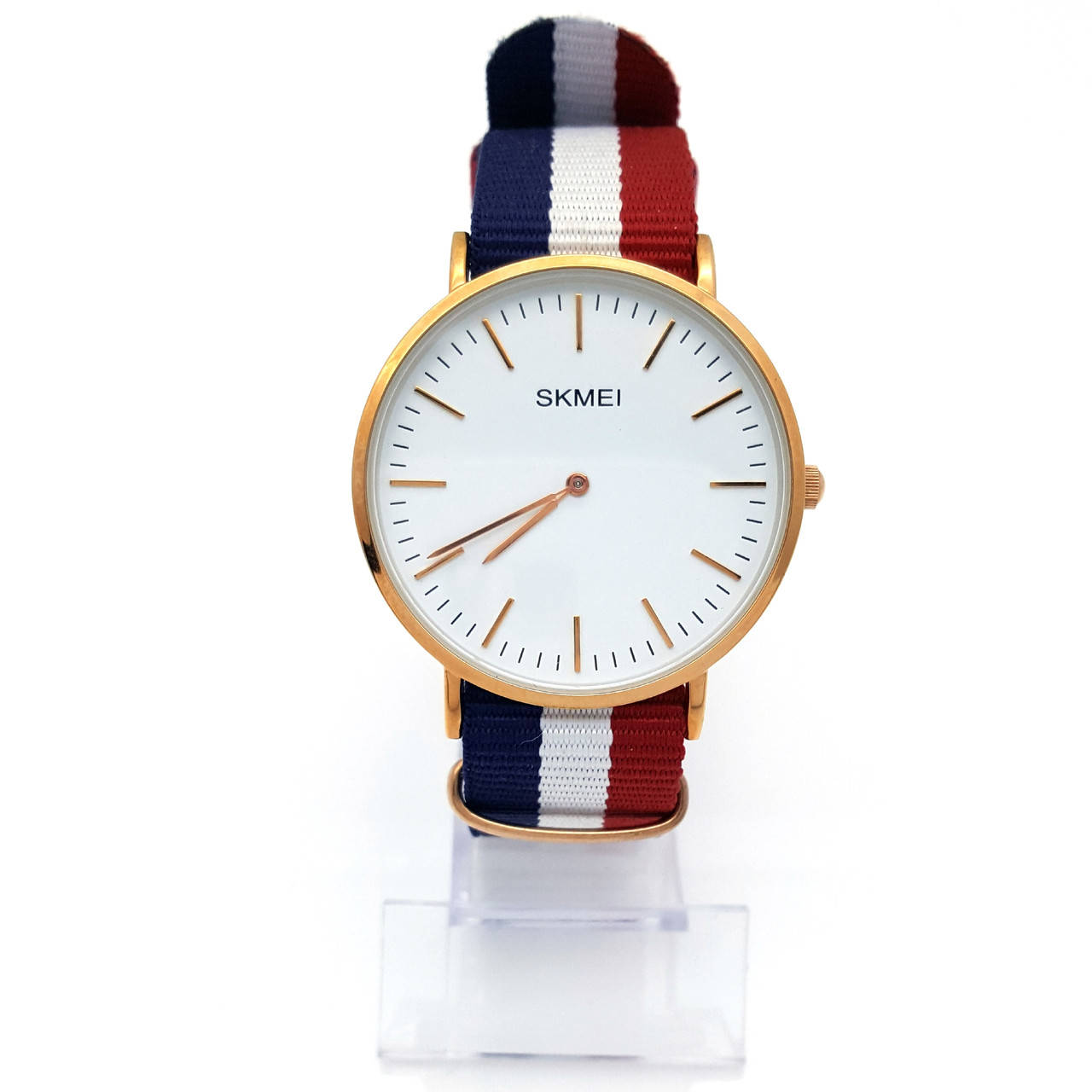 

Часы SkmeiЧасы Skmei на тканевом разноцветном ремешке, длина 15,5-23см, циферблат 40мм