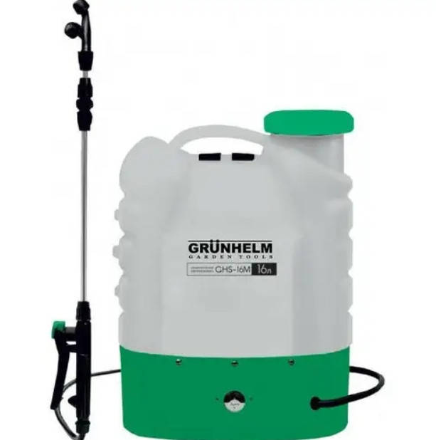 

Опрыскиватель аккумуляторный Grunhelm GHS -16M ( 16л _ 8a.h ), Зелёный