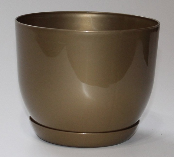 

Кашпо "Класик" с подставкой 22см, 5л Золото