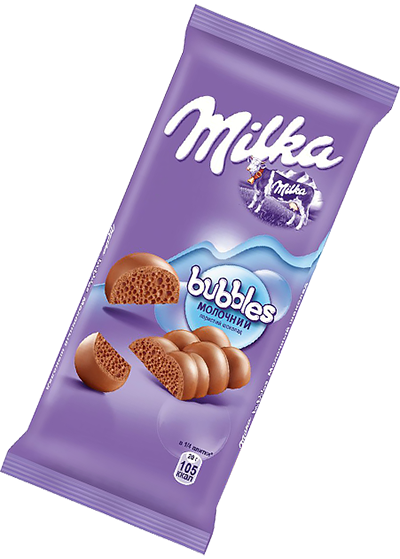 

5-шоколад Милка Баблс Молочный 80г. (пористый)